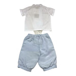 La Stupenderia Completo 2 Pezzi Camicia-Bermuda Bicolore per Neonato CCCT73 BIANCO/AZZURRO LA STUPENDERIA 