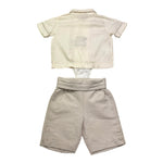 La Stupenderia Completo 2 Pezzi Camicia Modello Body-Bermuda per Neonato CCT77 PANNA LA STUPENDERIA 