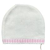 La Stupenderia Cappello Tinta Unita con Profili In Contrasto per Neonata SBCP50102103 BIANCO LA STUPENDERIA 