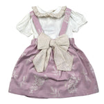 La Stupenderia Completo 2 Pezzi Body-Salopette Bicolore per Neonata TBCT544 BIANCO/ROSA LA STUPENDERIA 