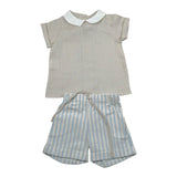 La Stupenderia Completo 2 Pezzi Camicia-Bermuda per Neonato TBCT57 BEIGE LA STUPENDERIA 