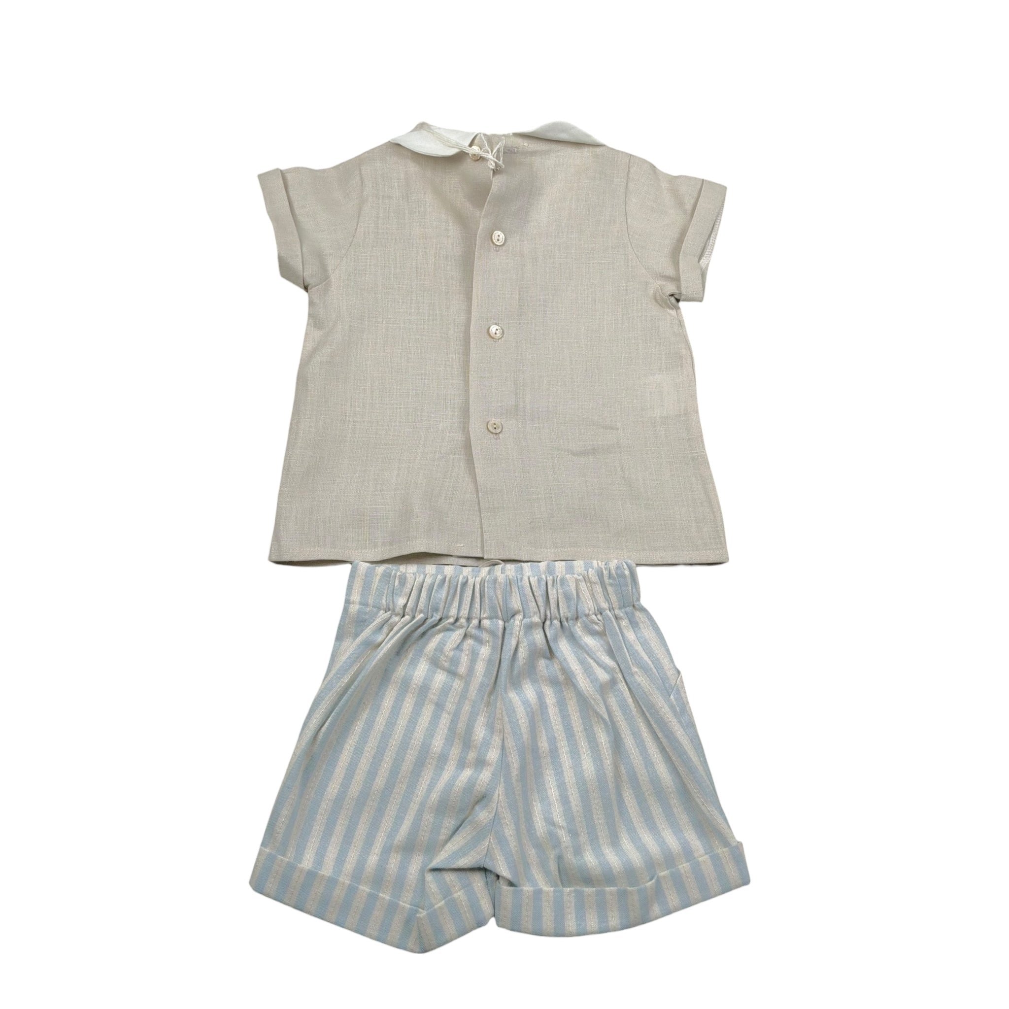 La Stupenderia Completo 2 Pezzi Camicia-Bermuda per Neonato TBCT57 BEIGE LA STUPENDERIA 