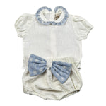 La Stupenderia Completo 2 Pezzi Camicia-Coulotte per Neonata TBCT60X73 BIANCO LA STUPENDERIA 