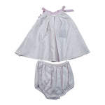 La Stupenderia Set Abito-Coulotte Bicolore con Pois per Neonata TBCT78 ROSA LA STUPENDERIA 