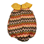 La Stupenderia Pagliaccetto Multicolor con Colletto per Neonata TBPG50000 ARANCIONE LA STUPENDERIA 
