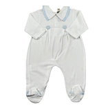 La Stupenderia Tutina tinta unita con Stampa Bianc0 per Neonato TBTT51 BIANCO LA STUPENDERIA 