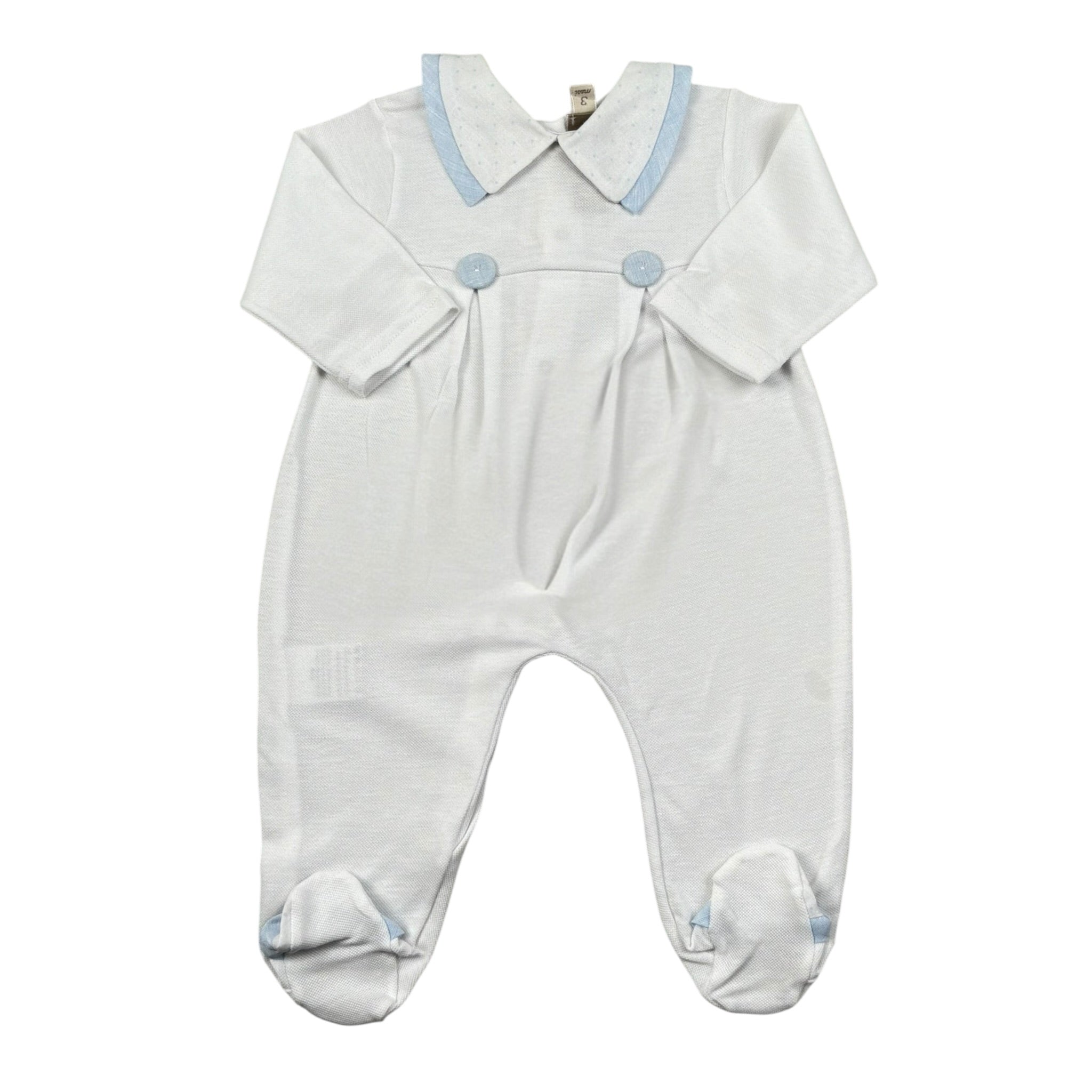 La Stupenderia Tutina tinta unita con Stampa Bianc0 per Neonato TBTT51 BIANCO LA STUPENDERIA 