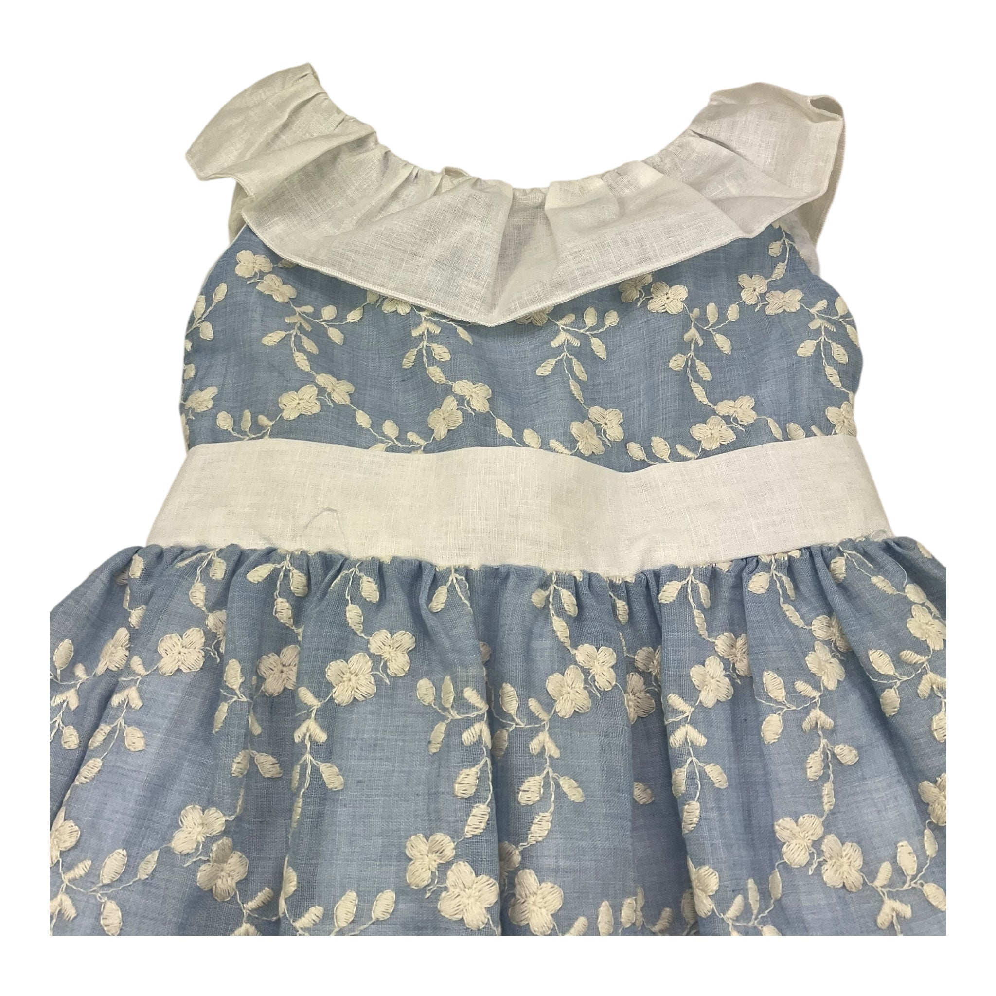 La Stupenderia Abito Giromanica Tinta Unita per Bambina TJAB78 AZZURRO LA STUPENDERIA 