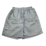 La Stupenderia Short Tinta Unita con Elastico In Vita per Bambina TJBR74 AZZURRO LA STUPENDERIA 