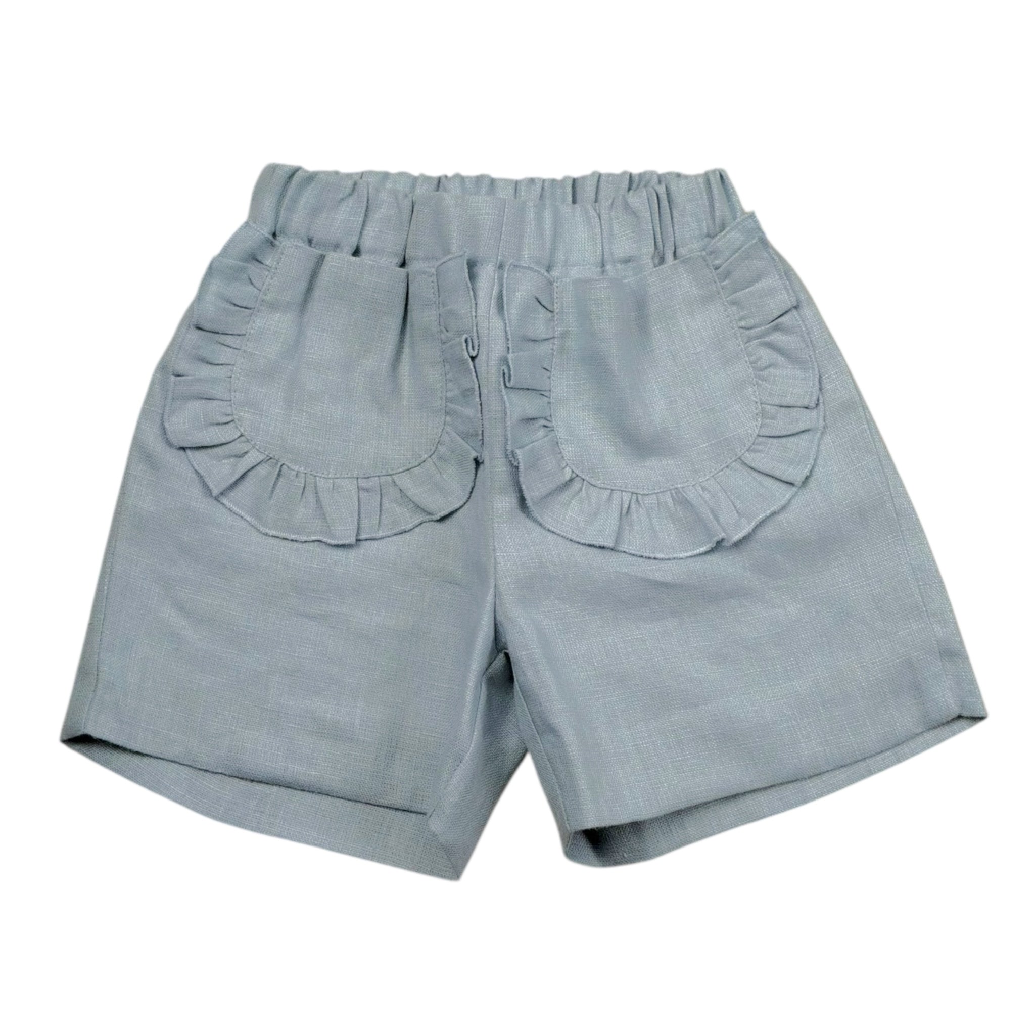 La Stupenderia Short Tinta Unita con Elastico In Vita per Bambina TJBR74XJ AZZURRO LA STUPENDERIA 