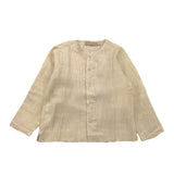 La Stupenderia Camicia Tinta Unita con Manica Lunga per Bambino TJCM67 BEIGE LA STUPENDERIA 