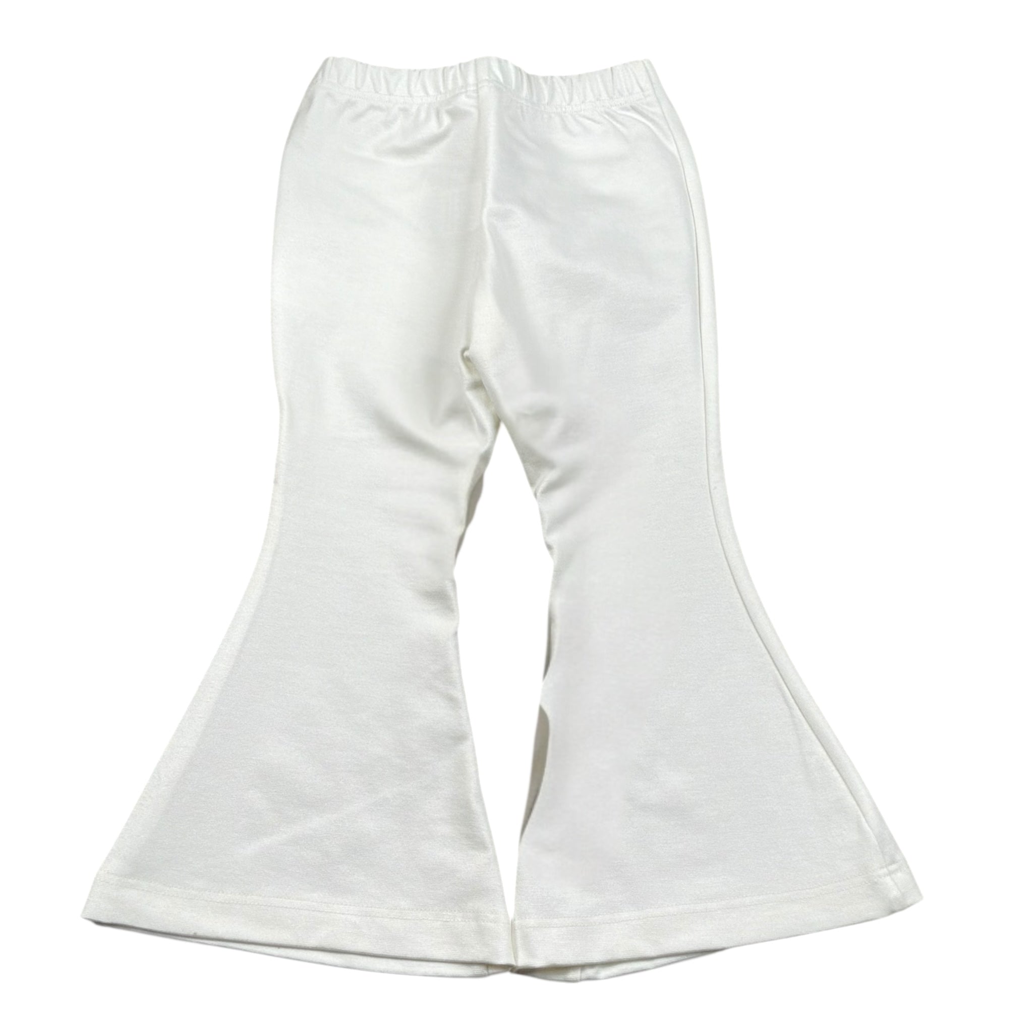 La Stupenderia Pantalone Tinta Unita Modello Zampa per Bambina TJPN72X PANNA LA STUPENDERIA 