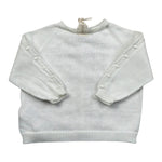 La Stupenderia Cardigan Tinta Unita con Ricami per Neonato V2401308A BIANCO LA STUPENDERIA 
