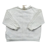 La Stupenderia Cardigan Tinta Unita con Ricami per Neonato V2401308A BIANCO LA STUPENDERIA 