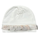 Lalalu' Cappello tinta unita con Ricami Bianco per Neonata CAL16P BIANCO LALALU' 
