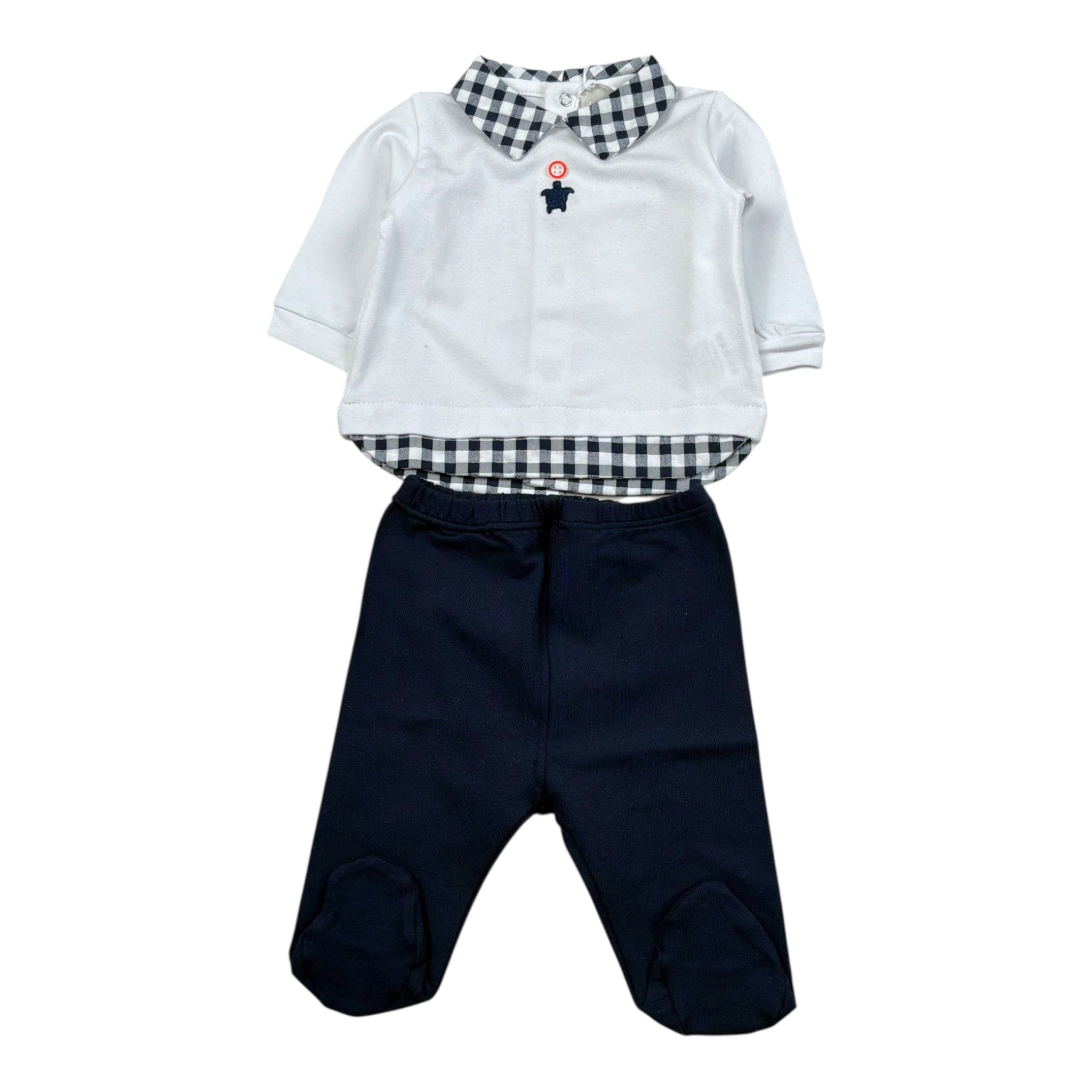 Lalalu' Completo 2 Pezzi Shirt-Ghettina per Neonato CJL3C BIANCO/BLU LALALU' 