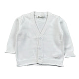 Lalalu' Cardigan tinta unita con Logo Bianco per Neonata MGL1P BIANCO LALALU' 