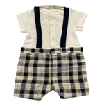 Lalalu' Pagliaccetto Mezza Manica Bicolore per Neonato PAL006P BIANCO/BLU LALALU' 
