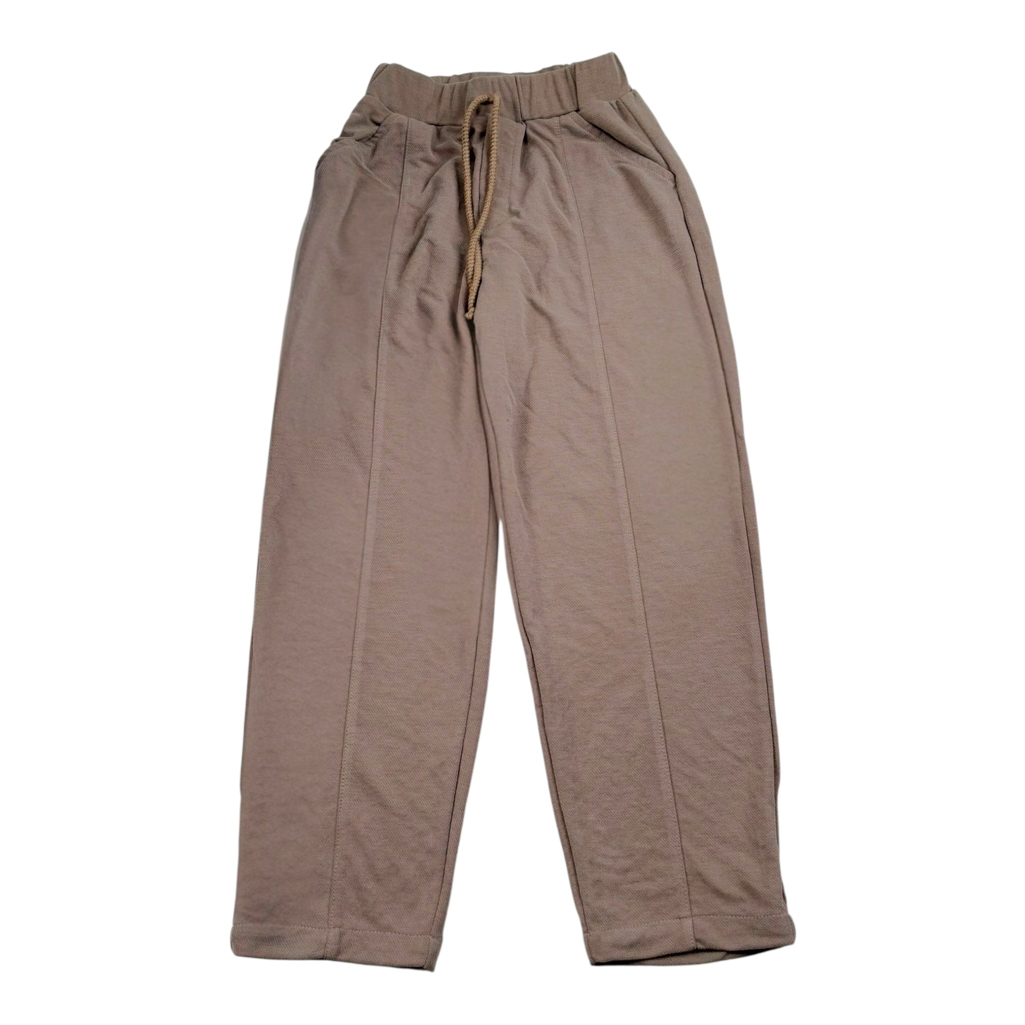 Lalalu' Pantalone tinta unita con Elastico In Vita Fango per Bambino PTL600PB FANGO LALALU' 