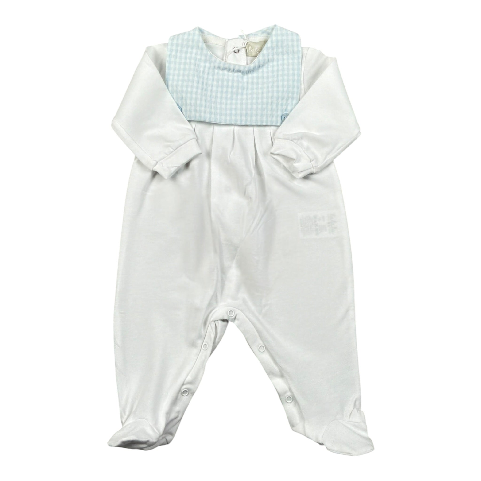 Lalalu' Tutina tinta unita con Stampa Bianco per Neonato TJL1M BIANCO LALALU' 