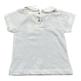 Lalalu' T-Shirt tinta unita con Colletto Bianco per Neonata TSL11P BIANCO LALALU' 