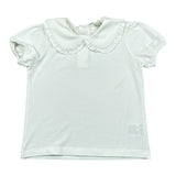 Lalalu' T-Shirt tinta unita con Colletto Bianco per Neonata TSL170PB BIANCO LALALU' 