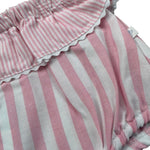 Laranjinha Coulotte Bicolore con Fantasia A Righe per Neonata 92908V5835R57 BIANCO/ROSA LARANJINHA 