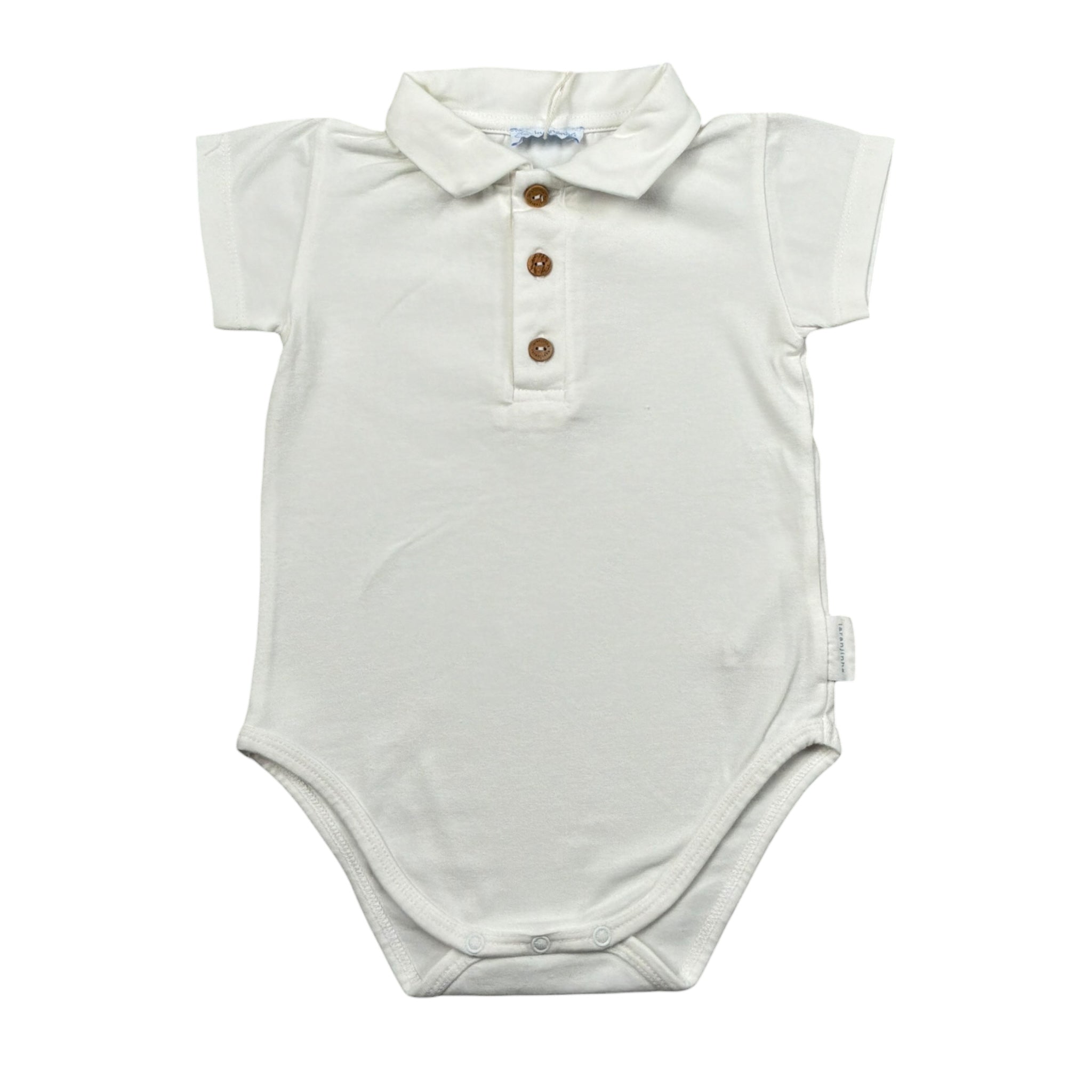 Laranjinha Body Mezza Manica Tinta Unita per Neonato 92951V5809M61 BIANCO LARANJINHA 