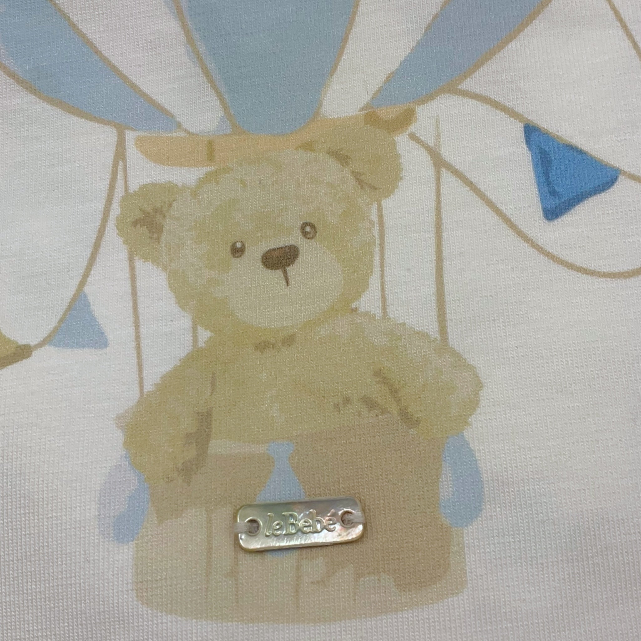 Le Bebe' Coperta Tinta Unita con Stampa per Neonato LBB4889 BIANCO LE BEBE' 