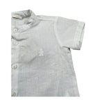 Le Bebe Camicia Mezza Manica Tinta Unita Collo Coreano per Neonato LBB4934X BIANCO LE BEBE 