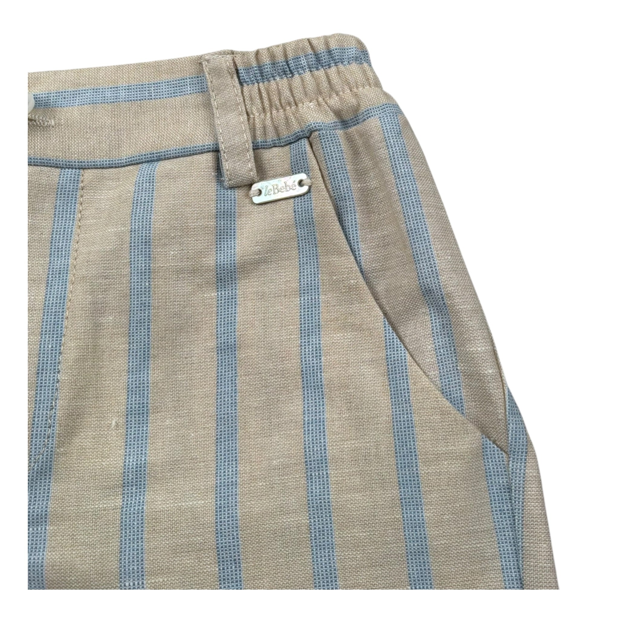 Le Bebe Bermuda Tinta Unita Fantasia A Righe per Neonato LBB4936 BEIGE LE BEBE 