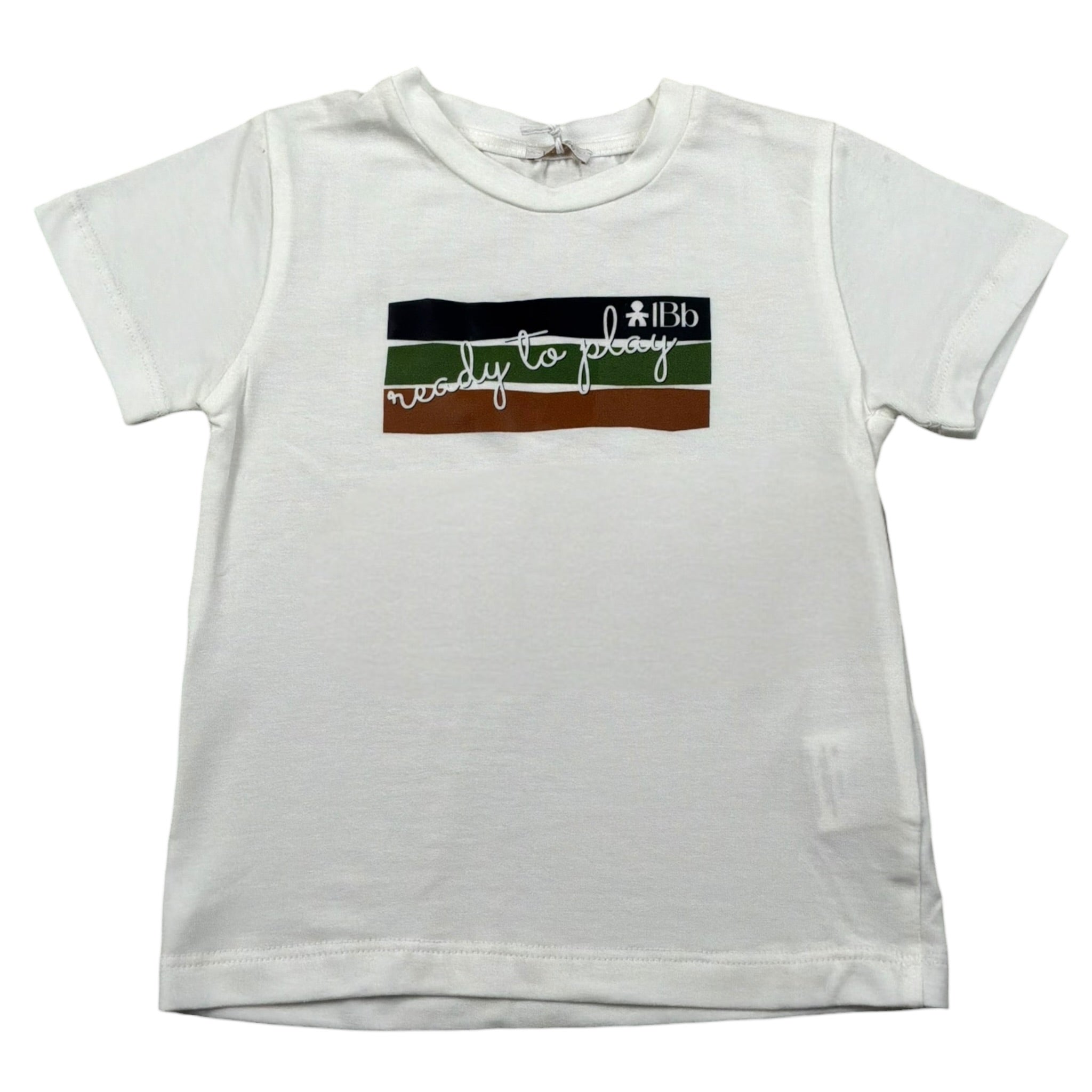 Le Bebe T-Shirt Girocollo Tinta Unita con Stampe per Bambino LBB5011J BIANCO LE BEBE 
