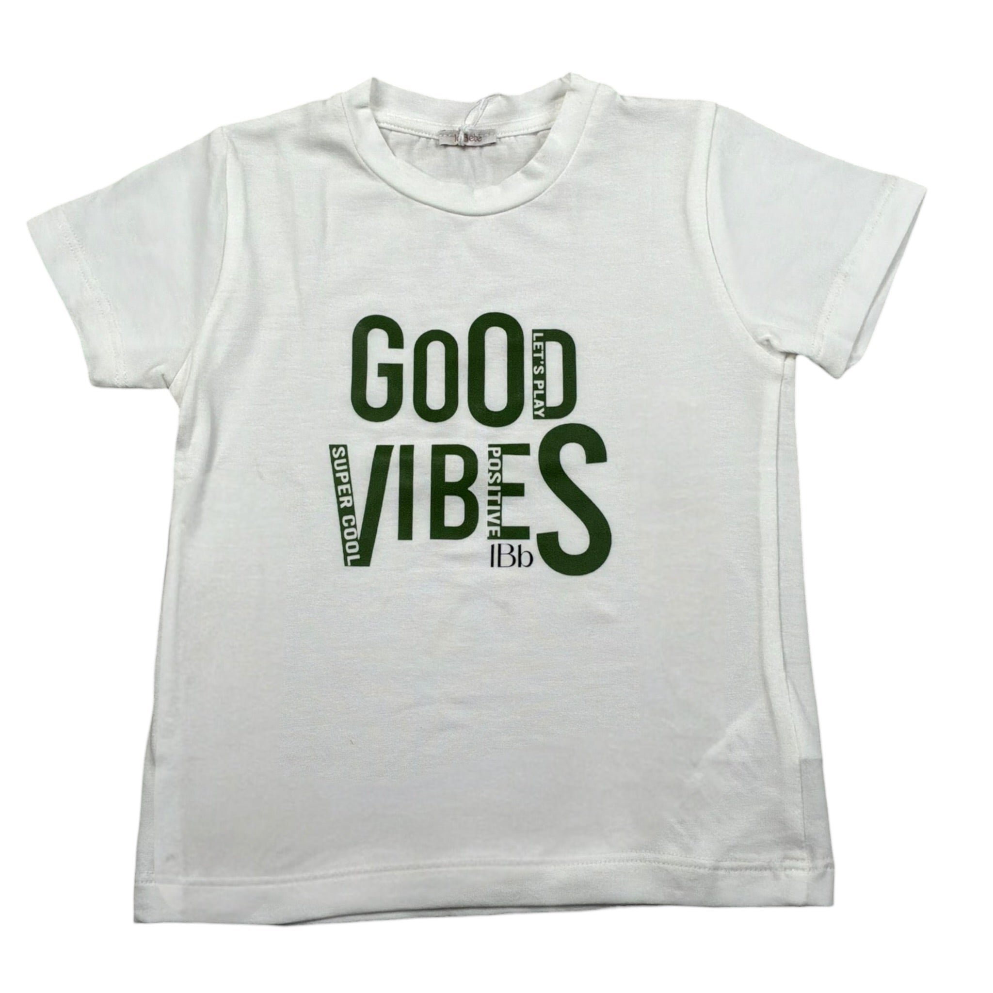 Le Bebe T-Shirt Girocollo Tinta Unita con Stampa per Bambino LBB5028 BIANCO LE BEBE 
