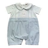 Le Bebe Pagliaccetto Bicolore Mezza Manica per Neonato LBB5257 BIANCO/AZZURRO LE BEBE 