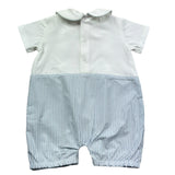Le Bebe Pagliaccetto Bicolore Mezza Manica per Neonato LBB5257 BIANCO/AZZURRO LE BEBE 