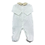 Le Bebe Tutina Manica Lunga Tinta Unita con Colletto per Neonato LBB5276 BIANCO LE BEBE 
