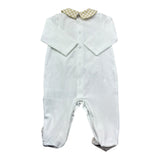 Le Bebe Tutina Manica Lunga Tinta Unita con Colletto per Neonato LBB5276 BIANCO LE BEBE 