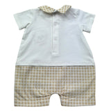 Le Bebe Pagliaccetto Mezza Manica Bicolore per Neonato LBB5280 BIANCO/BEIGE LE BEBE 