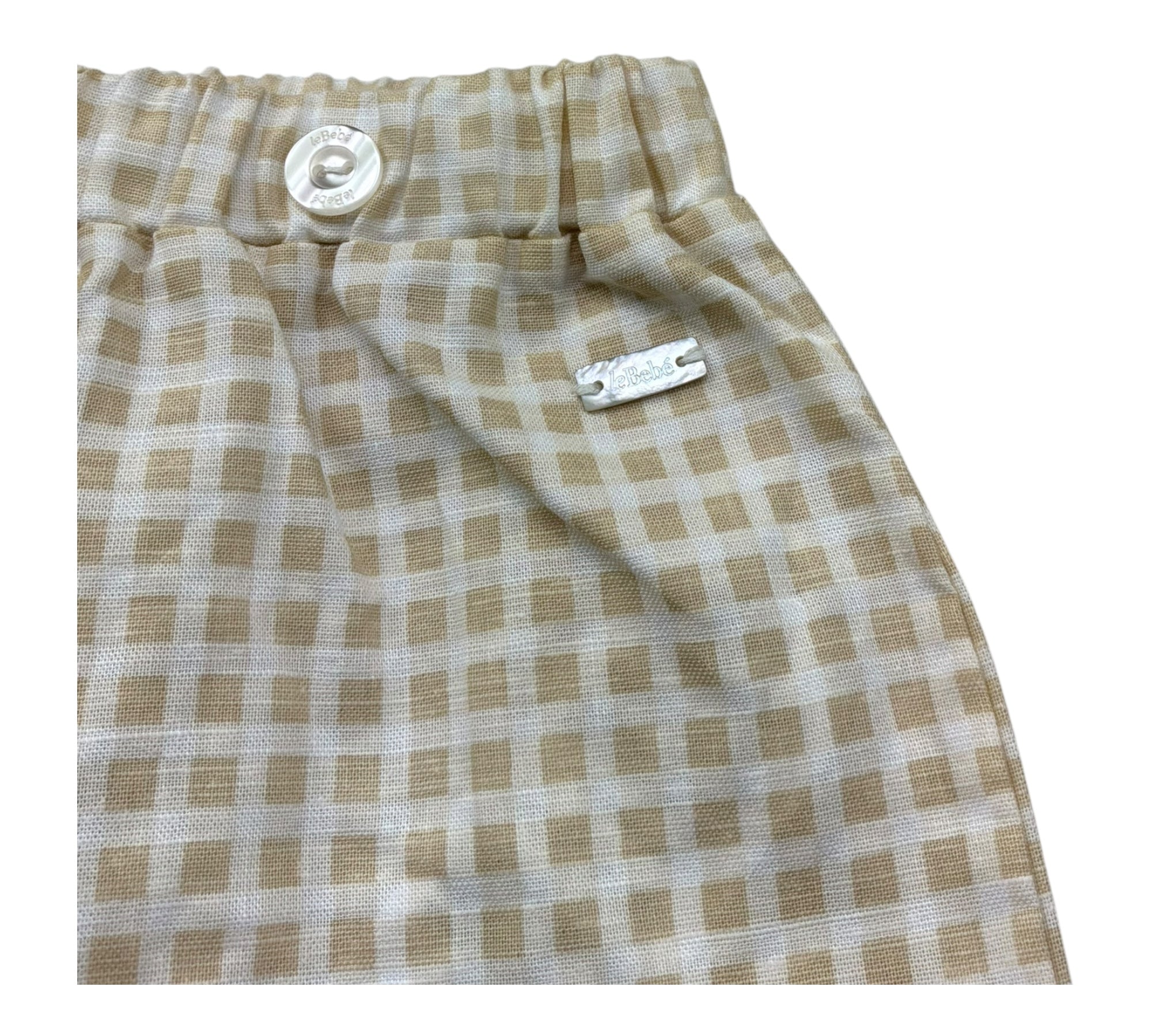 Le Bebe Bermuda Fantasia Quadretti per Neonato LBB5292 GIALLO LE BEBE 
