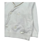 Le Bebe Cardigan Tinta Unita con Profili In Contrasto per Neonato LBB5324 BIANCO LE BEBE 
