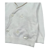 Le Bebe Cardigan Tinta Unita con Profili In Contrasto per Neonato LBB5324 BIANCO LE BEBE 