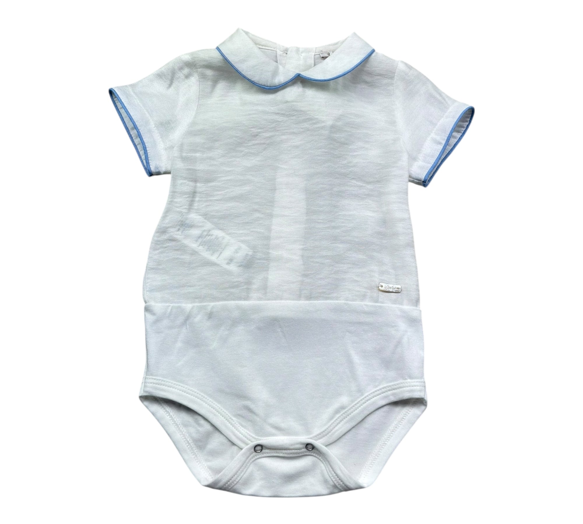 Le Bebe Body Camicia Mezza Manica Tinta Unita per Neonato LBB5375 BIANCO LE BEBE 