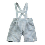 Le Bebe Bermuda con Bretelle Fantasia A Righe per Neonato LBB5377 AZZURRO LE BEBE 