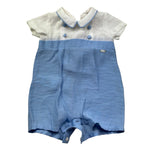 Le Bebe Pagliaccetto Mezza Manica Bicolore per Neonato LBB5380 BIANCO/AZZURRO LE BEBE 