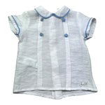 Le Bebe Camicia Mezza Manica Tinta Unita con Bottoni per Neonato LBB5381 BIANCO LE BEBE 