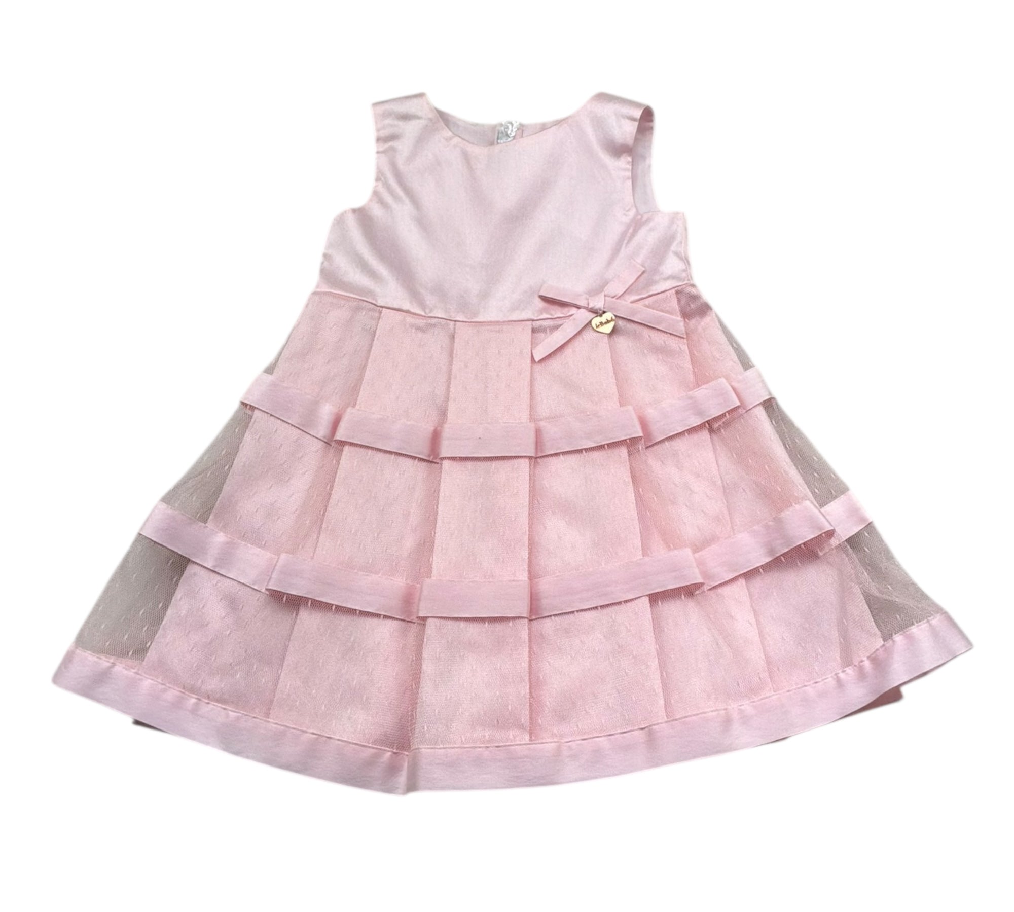 Le Bebe Abito Giromanica Tinta Unita per Neonata LBB ROSA LE BEBE 
