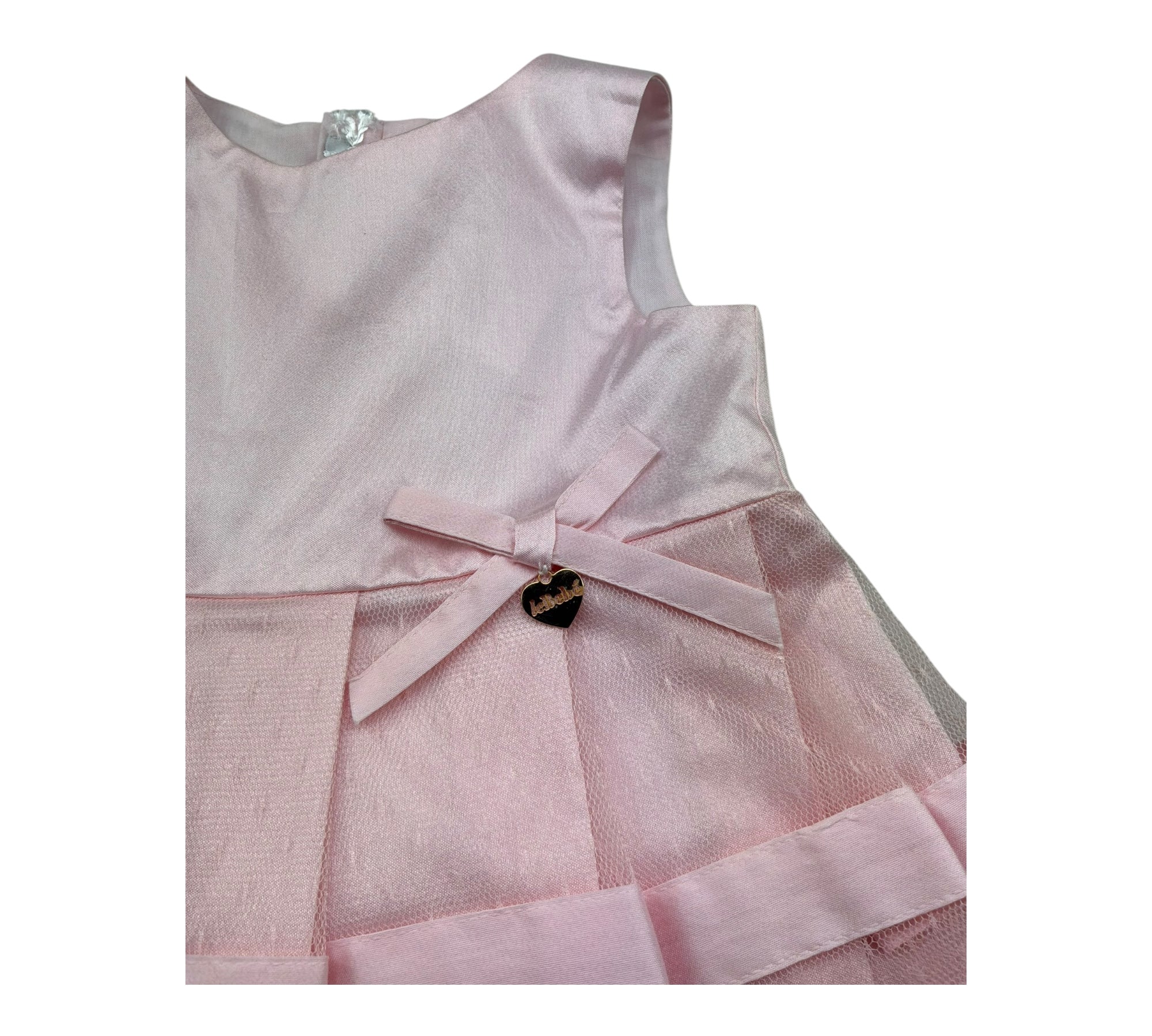 Le Bebe Abito Giromanica Tinta Unita per Neonata LBB ROSA LE BEBE 