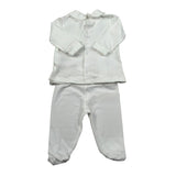 Le Bebe Completo 2 Pezzi Shirt-Ghettina Tinta Unita per Neonata LBF5594 BIANCO LE BEBE 