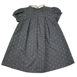 Le Bebe Abito Mezza Manica Tinta Unita con Colletto per Neonata LBG0424 GRIGIO LE BEBE 