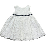 Le Bebe Abito Giromanica Tinta Unita con Ricami per Neonata LBG0695 BIANCO LE BEBE 